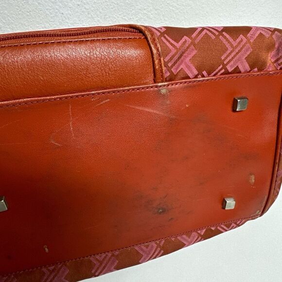 TUMI T Monogram Jacquard Nylon Canvas Framed Weekender/Carry-On Duffle Rose Pink - Picture 14 of 16